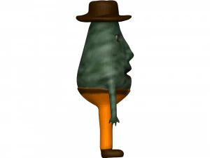 Cartoon Avokado 3D Model