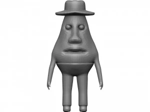 Cartoon Avokado 3D Model