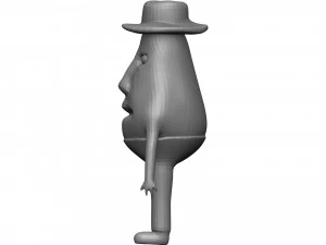 Cartoon Avokado 3D Model