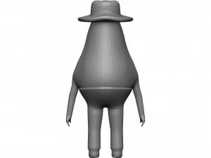 Cartoon Avokado 3D Model