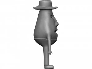 Cartoon Avokado 3D Model