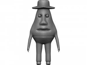 Cartoon Avokado 3D Model
