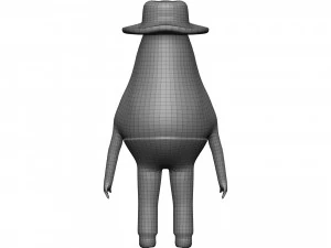 Cartoon Avokado 3D Model