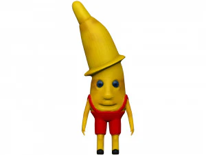 Banana dos desenhos animados Modelo 3D