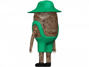 Cartoon Coconut 3D Model