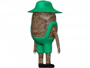 Cartoon Coconut 3D Model