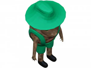 Cartoon Coconut 3D Model