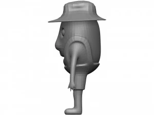 Cartoon Coconut 3D Model