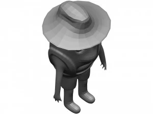Cartoon Coconut 3D Model