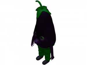 Cartoon Eggplanet 3D Model