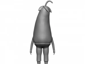 Cartoon Eggplanet 3D Model