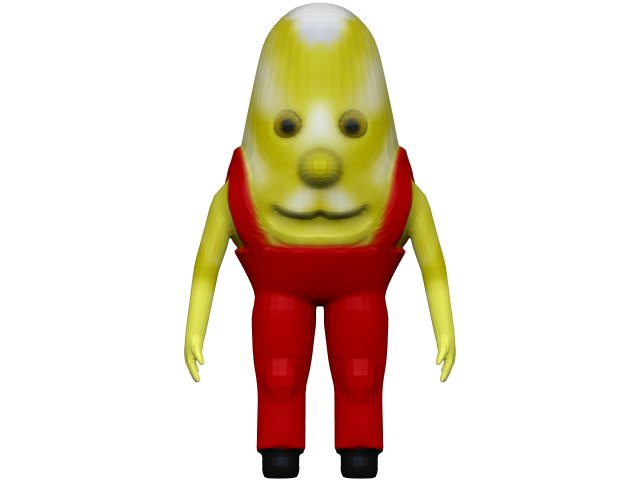 Cartoon Endive 3D Model .c4d .max .obj .3ds .fbx .stl .blend 