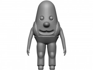 Cartoon Endive 3D Model