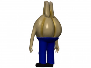 Cartoon Garlic 3D-Modell