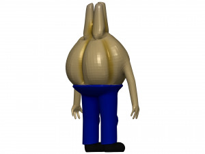 Cartoon Garlic 3D-Modell