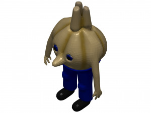 Cartoon Garlic 3D-Modell