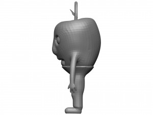 Cartoon Green Apple 3D Model