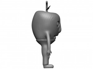 Cartoon Green Apple 3D Model