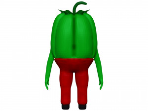 Cartoon Green Pepper 3D 모델