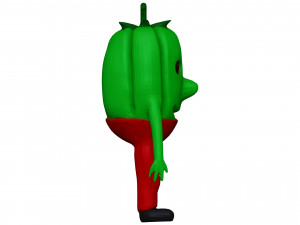 Cartoon Green Pepper 3D 모델