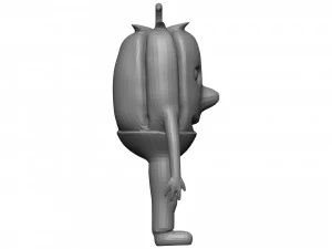 Cartoon Green Pepper 3D Model