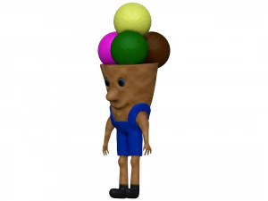 Cartoon Icecream 3D Model