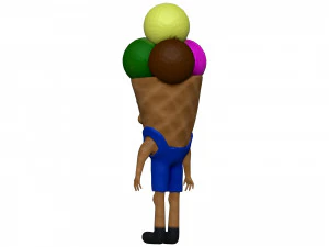 Cartoon Icecream 3D Model