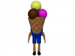 Cartoon Icecream 3D Model