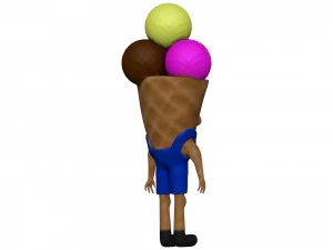 Cartoon Icecream 3D Model