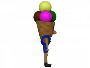Cartoon Icecream 3D Model