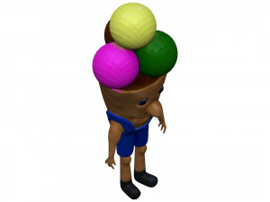 Cartoon Icecream 3D Model