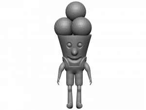 Cartoon Icecream 3D Model