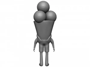 Cartoon Icecream 3D Model