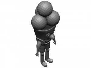 Cartoon Icecream 3D Model