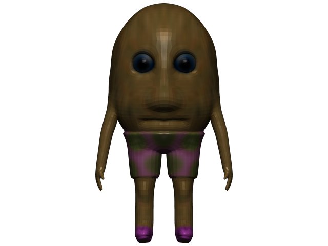 Cartoon Kiwi Modello 3D .c4d .max .obj .3ds .fbx .stl .blend 