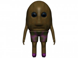 Cartoon Kiwi 3D Model