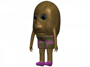 Cartoon Kiwi 3D Model