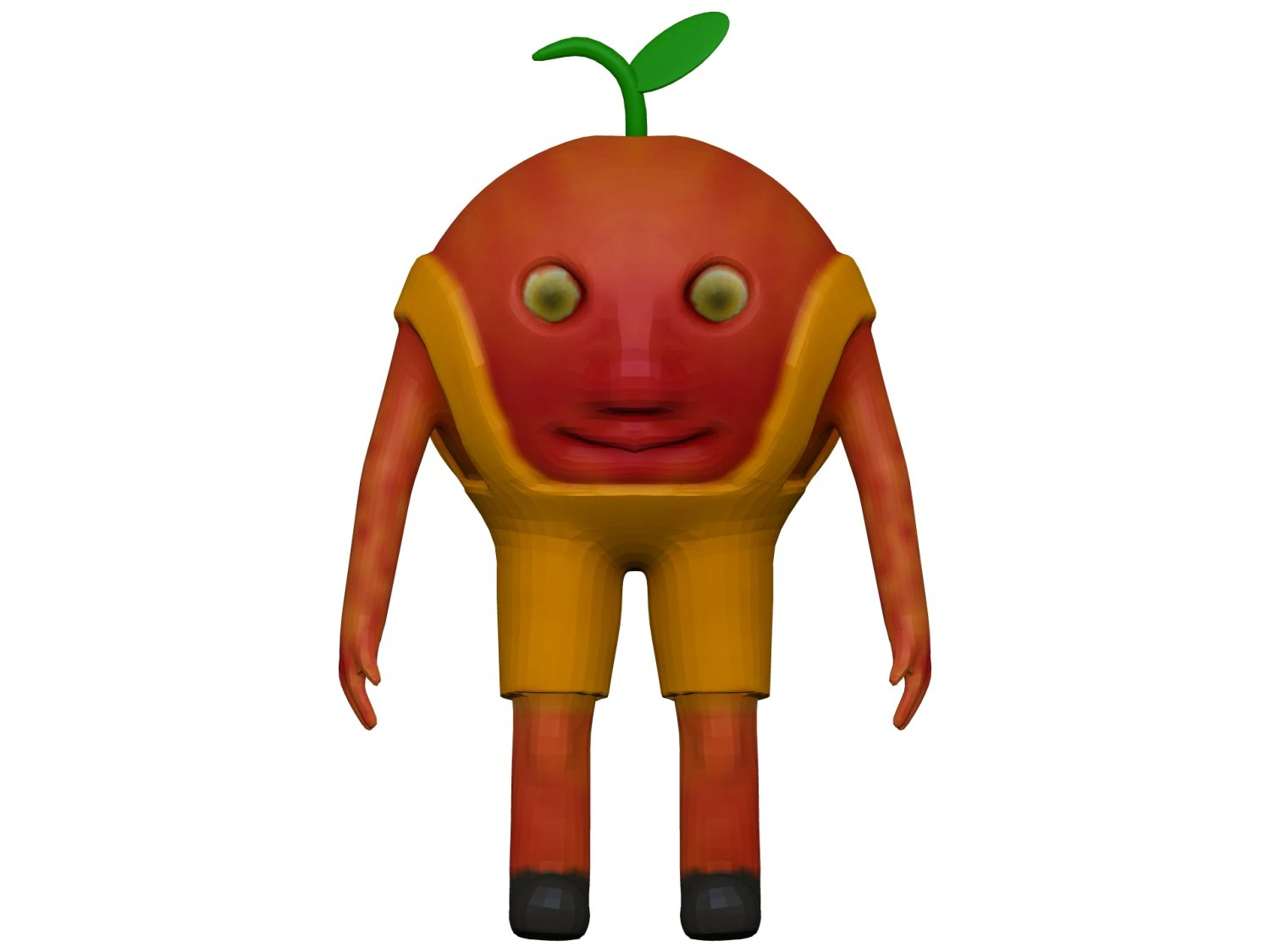 Cartoon Peach 3D Model .c4d .max .obj .3ds .fbx .stl .blend 
