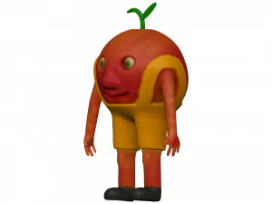 Cartoon Peach 3D Model