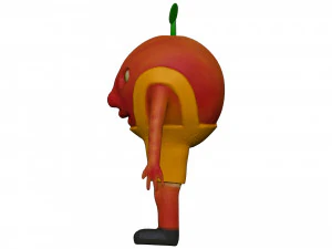 Cartoon Peach 3D Model