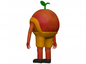 Cartoon Peach Model 3D