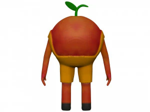 Cartoon Peach 3D Model