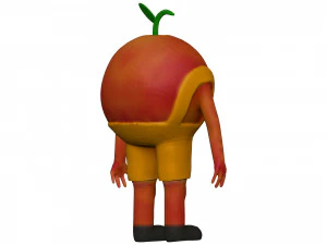 Cartoon Peach 3D Model