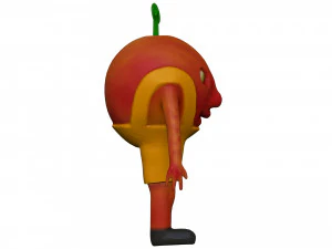 Cartoon Peach 3D Model