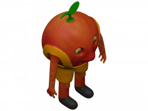 Cartoon Peach 3D Model