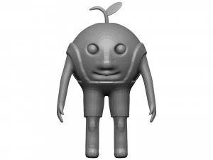 Cartoon Peach 3D Model
