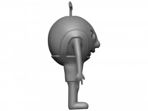 Cartoon Peach 3D Model