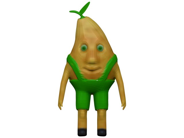 Cartoon Pear 3D 模型 .c4d .max .obj .3ds .fbx .stl .blend 