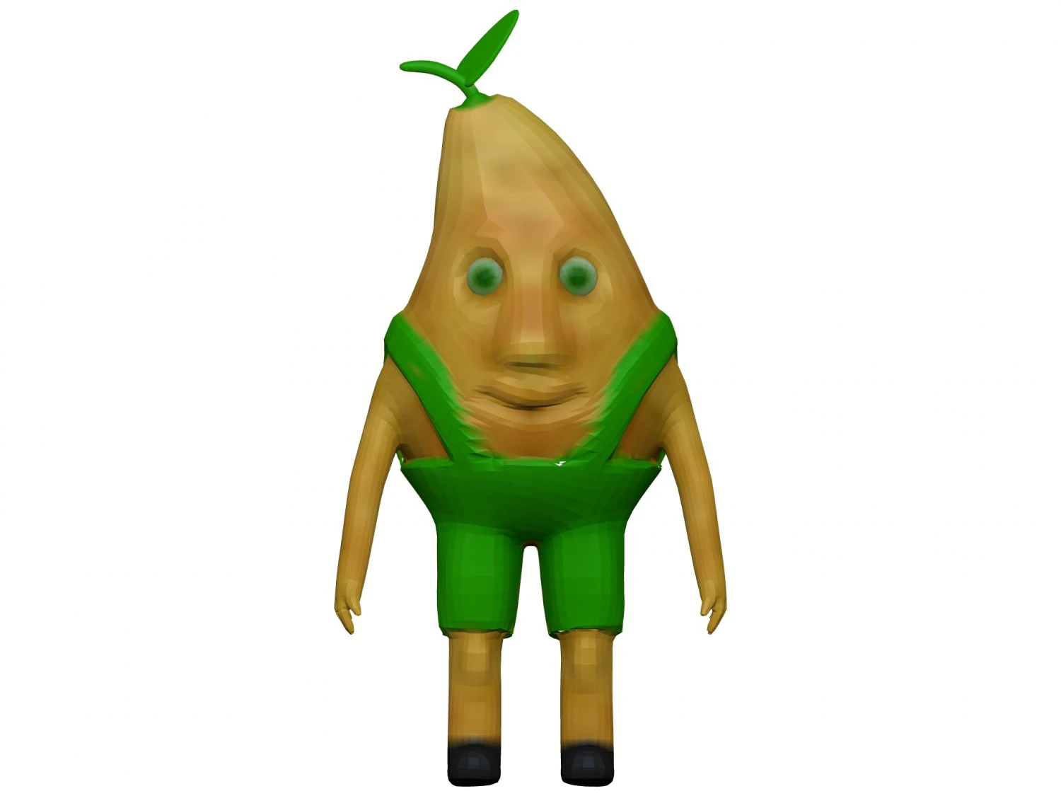 Cartoon Pear 3D Model .c4d .max .obj .3ds .fbx .stl .blend 