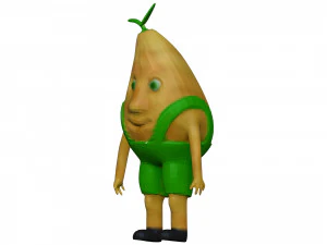 Cartoon Pear 3D Model